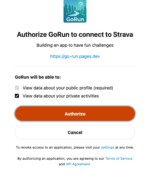 Strava Permissions Checkboxes